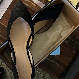 J. Crew Black velvety flats